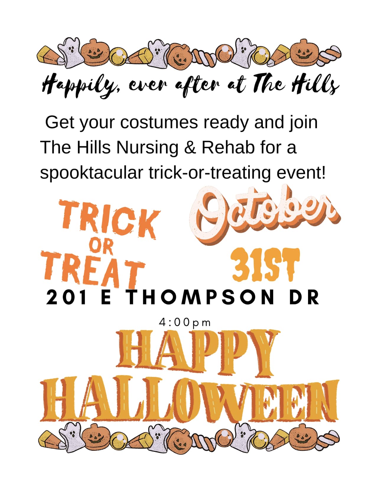 Trick or Treating at The Hills Nursing and Rehabilitation Visit